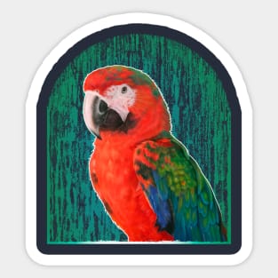 The digital painted parrot (1st version) Sticker